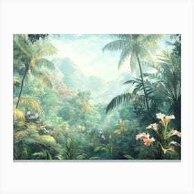 Tropical Forest Landscape Canvas Print