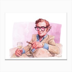 Michael Caine Portrait Canvas Print