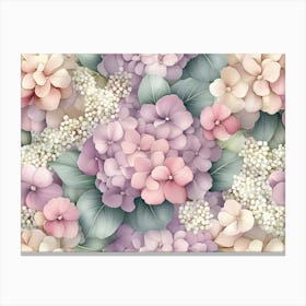 Luxury Floral Seamless Pattern Canvas Print