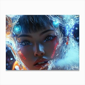 Cyborg Girl Canvas Print