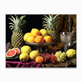 Fruit And Grapes Canvas Print
