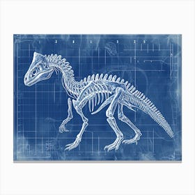 Styracosaurus Dinosaur Skeleton Blueprint 1 Canvas Print