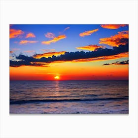 Sunset Over The Ocean 17 Canvas Print