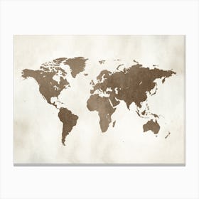 World Map No 7 Canvas Print