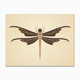 Dragonfly Common Whitetail Plathemis Illustration Vintage 13 Canvas Print