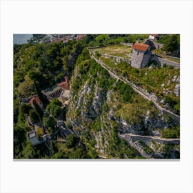 Castello dell'Innominato Italia Aerial View Canvas Print