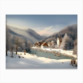 Winter Village 6 Canvas Print