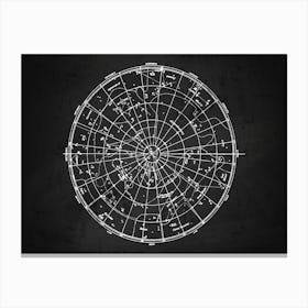 Horoscope - Star map blackboard 1 Canvas Print