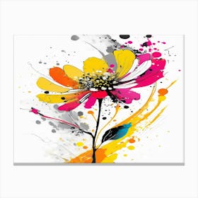 Abstract Flower Painting Canvas Print