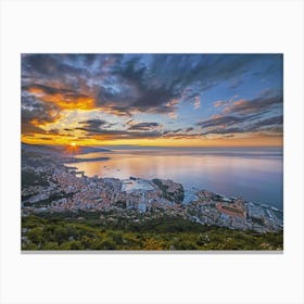 Monaco Sunrise Canvas Print