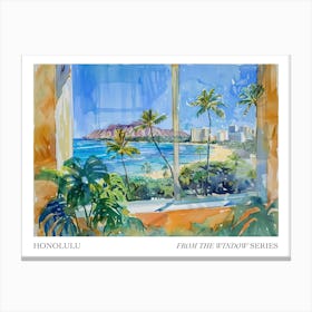 Honolulu From The Window Series Poster Painting 1 Canvas Print