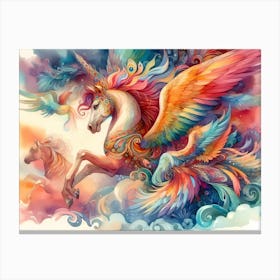 Rainbow Unicorn Canvas Print