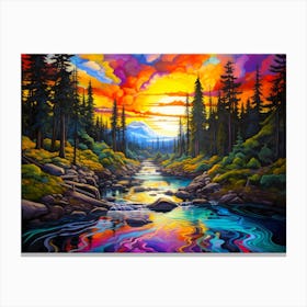 Vibrant Canadian Waterscape Canvas Print