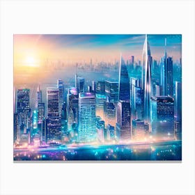 Futuristic Cityscape 21 Canvas Print