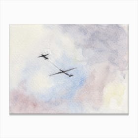 Glider And Plane Near Home 14th July 2024 Canvas Print