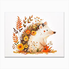 Little Floral Hedgehog 5 Canvas Print