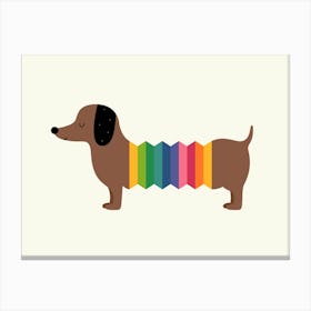 Rainbow Dooooog Canvas Print