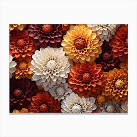 Dahlias 13 Canvas Print