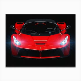 Cute Red Car Cool Canvas Print