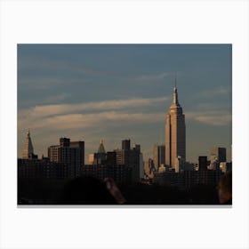 Sunset Kissing The Buildings Of New York Canvas Print