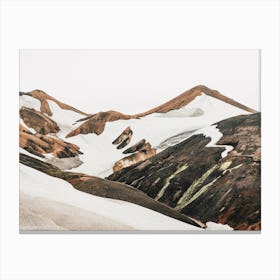 Winter Snowmelt Mountain Canvas Print