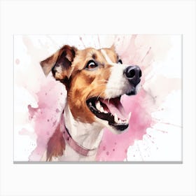 Watercolor Of A Dog Canvas Print