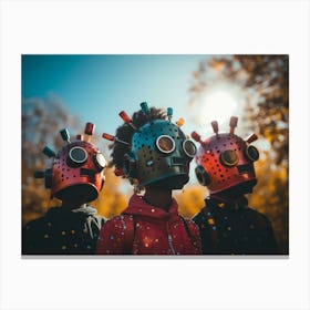 Masked Kids Canvas Print