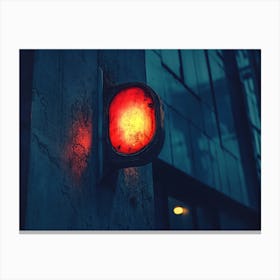 Street Light At Night Canvas Print