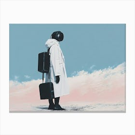 Woman In A White Coat Canvas Print