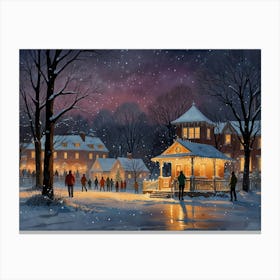 Christmas Village 3 Canvas Print