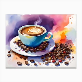 Coffee Painting 1 Canvas Print