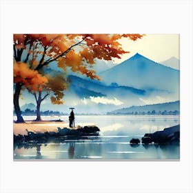 Autumn Landscape Painting Canvas Print