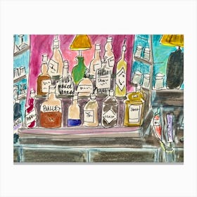 Bar Counter Canvas Print