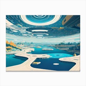 Futuristic City 33 Canvas Print