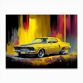 Yellow Sports Car Canvas Print