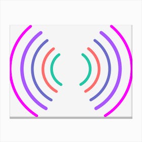 Radio Wave Radio Waves Purple Text Symmetry Canvas Print