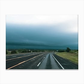 Storm And Road Canvas Print