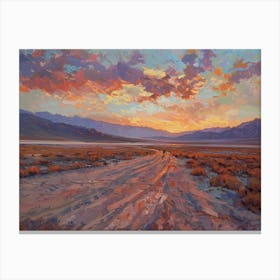 Western Sunset Landscapes Death Valley California 2 Canvas Print