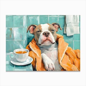 Pitbull Spa Day 9 Canvas Print