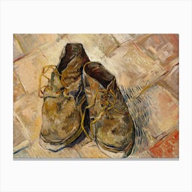 Shoes, By Vincent Van Gogh, 1888, Dutch Post Impressionist, Oil On Canvas Canvas Print