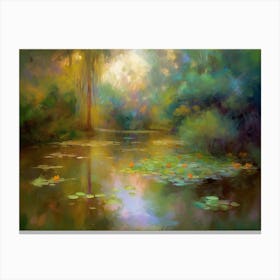 Old Pond Impressionalism Painting 1 Canvas Print