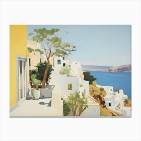 Oia Santorini - expressionism Canvas Print