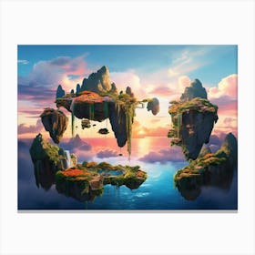 Island In The Sky Paintings Art Print Canvas Print