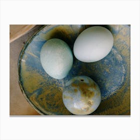 Three Eggs In A Bowl Canvas Print