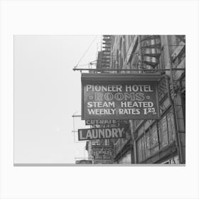 Signs In The Gateway District, Minneapolis, Minnesota By Russell Lee Canvas Print