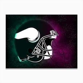 Minnesota Vikings Helmet Style Canvas Print