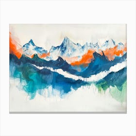Abstract Mountain Painting 6 Canvas Print