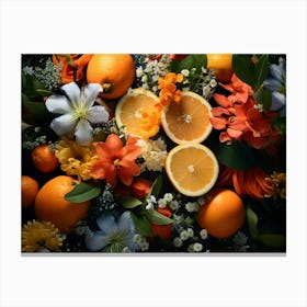 Flowers And Citrus 5 Canvas Print