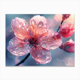 Cherry Blossoms In The Rain 1 Canvas Print