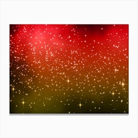 Orange Red Shades Shining Star Background Canvas Print